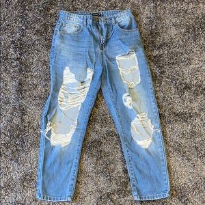 Distressed Mom Jeans